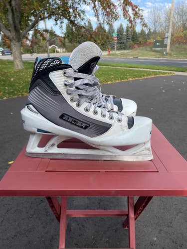 Used Bauer Regular Width  Size 10.5 Reactor 4000 Hockey Goalie Skates