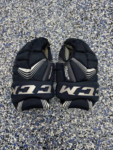 Navy Blue Used Junior CCM Tacks 7092 Gloves 11"