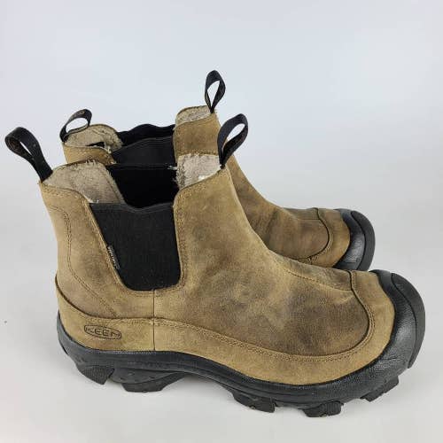 Keen Mens Anchorage Ankle Boots Brown Black Slip On Insulated 10