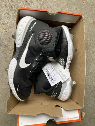Black New Adult Men's Size 11 (Women's 12) Metal Nike Alpha Huarache Elite