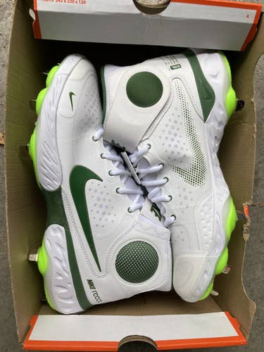 White New Adult Size 11 (Women's 12) Metal Nike Alpha Huarache Elite