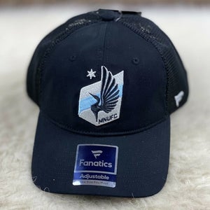 Minnesota United FC MLS Curved Brim Mesh Snapback Hat Cap Black, Men