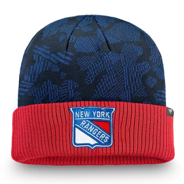 NY New York Rangers NHL Hockey - Lady Liberty Logo Fleece Cuff Beanie Hat Cap