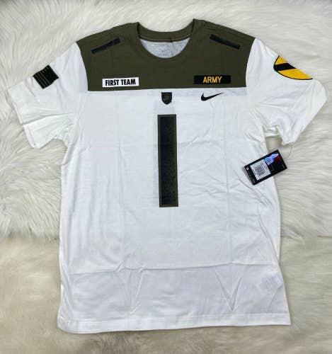 ARMY BLACK KNIGHTS NIKE NCAA REPLICA FOOTBALL JERSEY T SHIRT MEN L NWT RARE