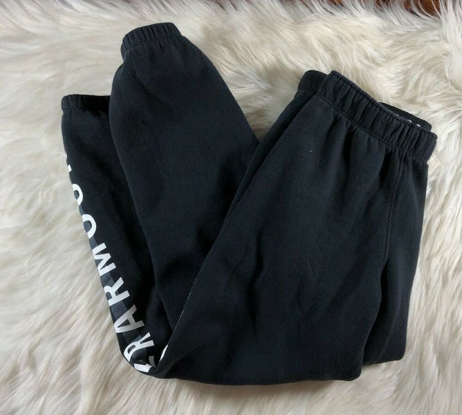 Under Armour Loose Fit Black Jogger Sweatpants Fleece Women's XS