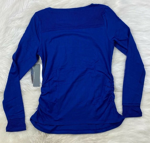 Toronto Maple Leafs NHL Long Sleeve Maternity Shirt Cinched Waist Blue  Women's L | SidelineSwap