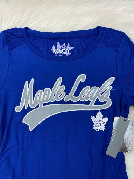 Toronto Maple Leafs NHL Long Sleeve Maternity Shirt Cinched Waist Blue  Women's M