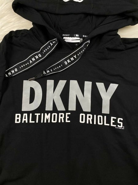 Women's Dkny Sport Black Baltimore Orioles Lily V-Neck Pullover Sweatshirt Size: Small