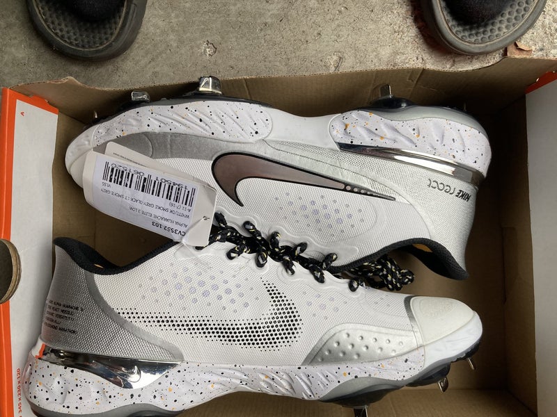 White New Adult Men's Size 11 (Women's 12) Metal Nike Huarache