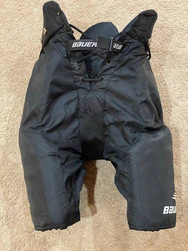 Bauer Supreme HP 1000 Hockey Goalie Pants (Black, Used, Sr Med)