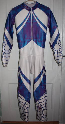 Spyder World Cup GS ski race suit *Adult XL* White/blue/purple women's padded downhill speed skin