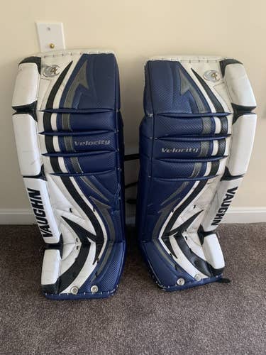 Blue Used Senior 32" Vaughn V4 Goalie Leg Pads