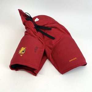 Used Red Bauer Custom Pro Pants | Senior Medium | Ferris State | C210