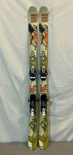 K2 Missy 149cm Twin-Tip Freestyle Girl's Skis w/Salomon 610 Bindings EXCELLENT