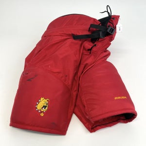 Used Red Bauer Custom Pro Pants | Senior Medium | Ferris State | C196
