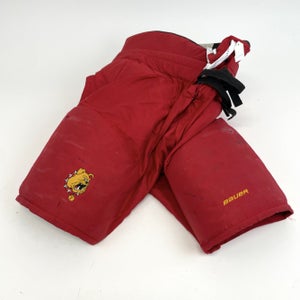 Used Red Bauer Custom Pro Pants | Senior Small | Ferris State | C197