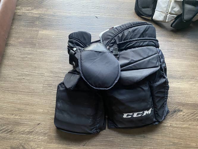 Black Used XL CCM Pro Stock HPG 12A Hockey Goalie Pants