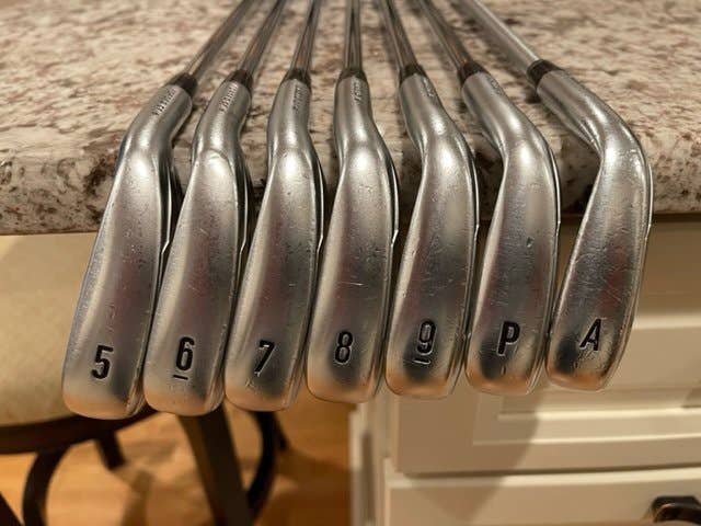 Used Men's Callaway Right Handed Apex CF16 Iron Set Stiff Flex Steel Shaft 5-AW