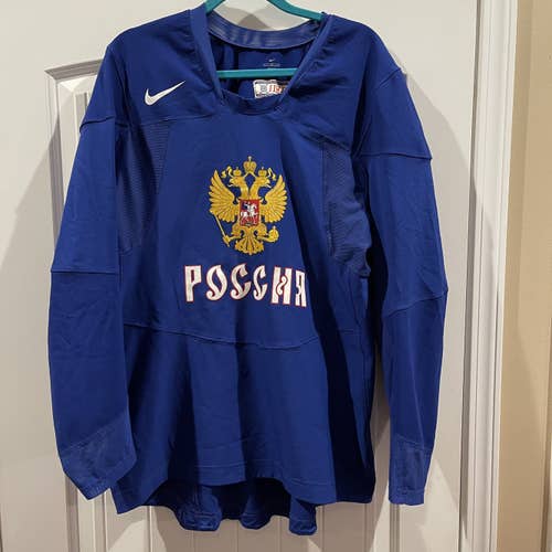 Pro Stock IIHF Nike Team Russia Practice Jersey, Size 58