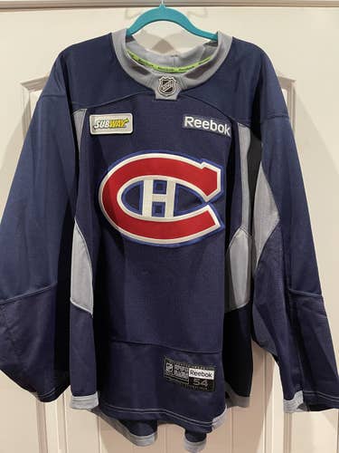 Pro Stock Montréal Canadiens Reebok Edge 3.0 practice jersey, size 54