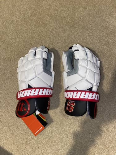 White Brand New Warrior 12" Nemesis Pro Goalie Gloves