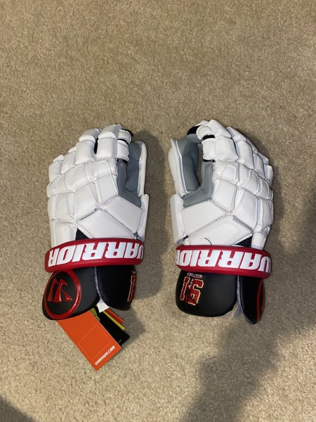 White Brand New Warrior 12" Nemesis Pro Goalie Gloves