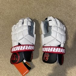 White Brand New Warrior 12" Nemesis Pro Goalie Gloves