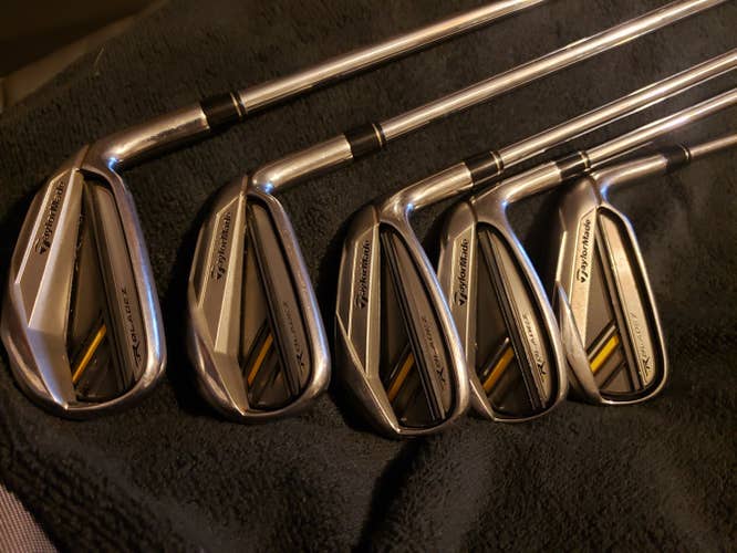 Used Men's TaylorMade Right Handed Rocketbladez Iron Set Regular Flex Steel Shaft