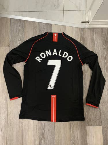 Retro Man Utd Away Jersey Ronaldo 7 Long Sleeve