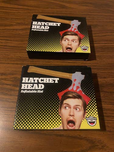 Big Mouth Inc Hatchet Head Inflatable Hat 2 Pack Halloween