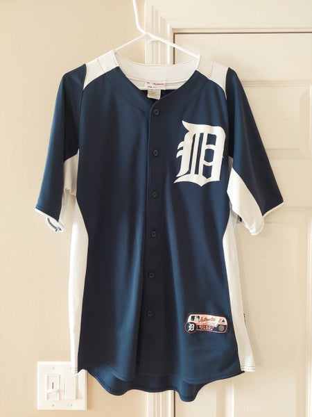 Vintage Detroit Tigers Majestic Batting Practice Jersey Button