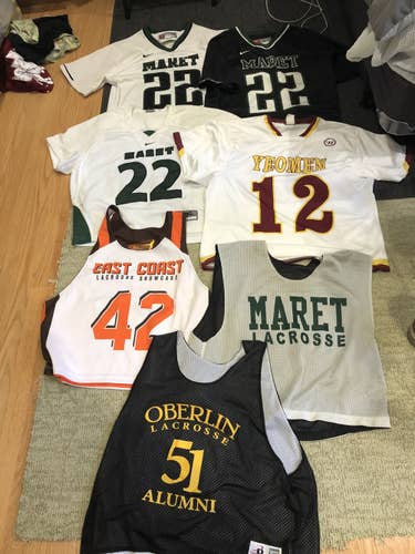 Assortment of pinnies and jerseys