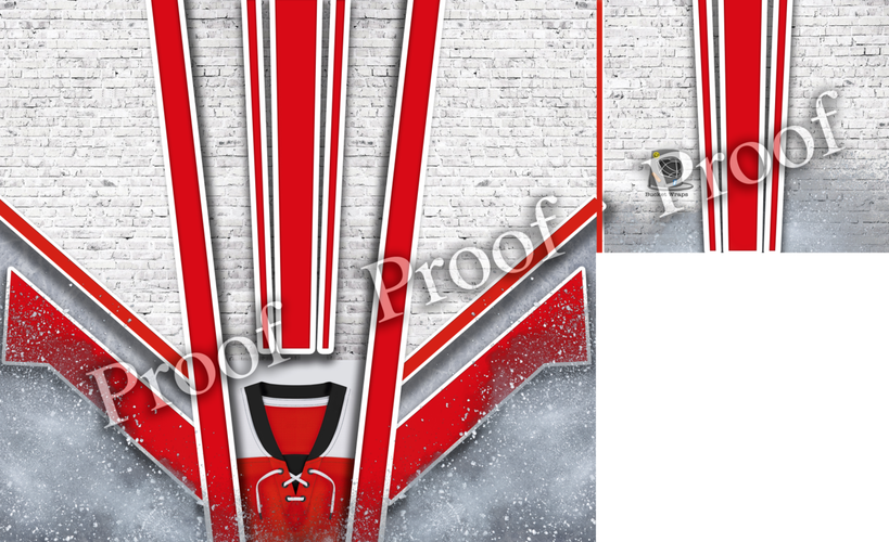 Goalie Mask Vinyl Wrap- 'Brick Wall'