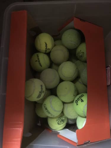 30 (Assorted Brands) Tennis Balls Wilson, Athletic Brand, Gamma, Penn, YONEX, Dunlop
