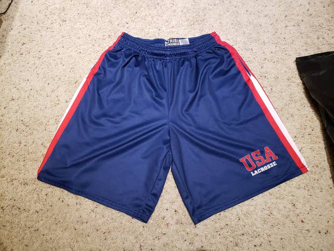 USA Lacrosse Blue Adult Men's New XL Shorts