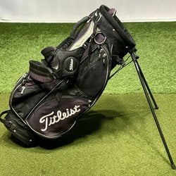 Titleist Double Strap Carry Stand Golf Bag Black/Purple 7-Way Divider #2256