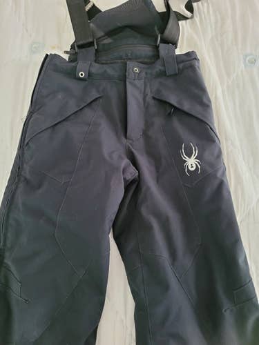 Black Youth Boy's Used Size 10 Spyder Ski Pants
