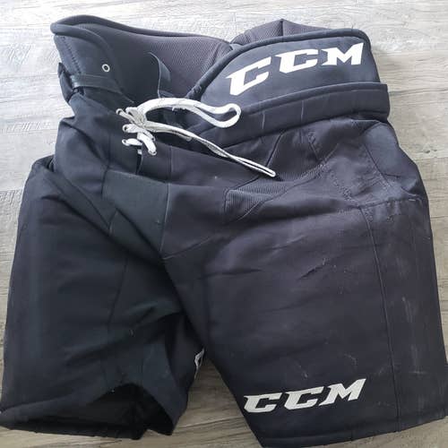 Black Senior Used Large CCM HP30 Hockey Pants Pro Stock