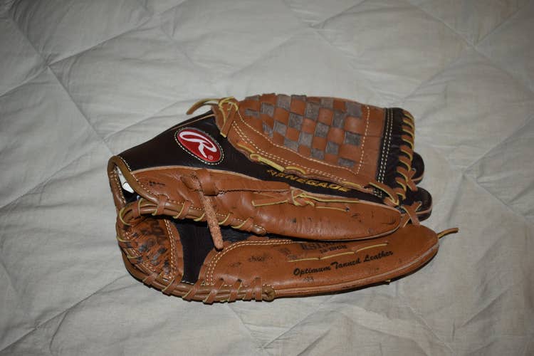 Rawlings Renegade Baseball Glove RS1300BR, Brown/Black, 13 Inches