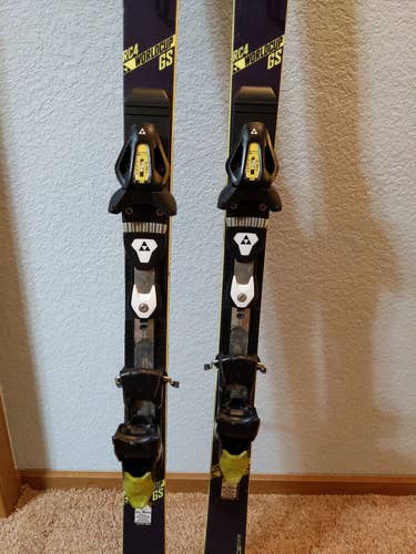 Used 170cm Fischer Racing RC4 World Cup GS Skis With Bindings Max Din 11