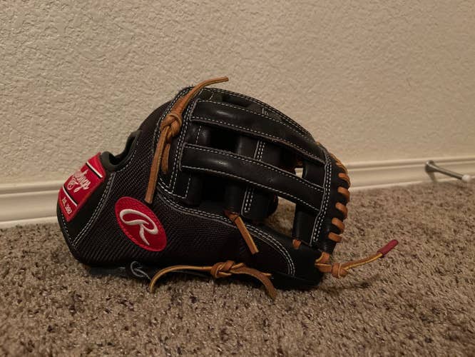 Black High School/College Infield 12.25" Baseball Glove