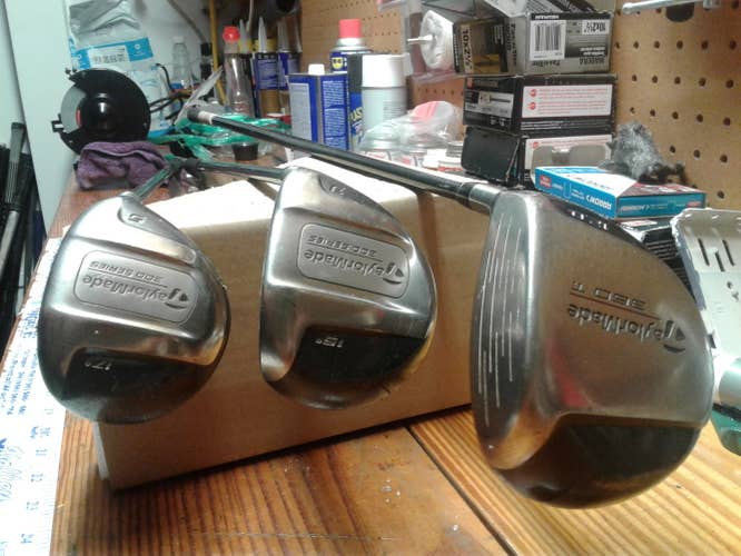 Used Men's TaylorMade RH 360 Ti Driver 12 Loft with 3W and 5W ( 15* and 17* )