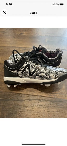 New Balance Boys Size 7 4040v5 Molded Baseball Shoe pedroia camo black NEW