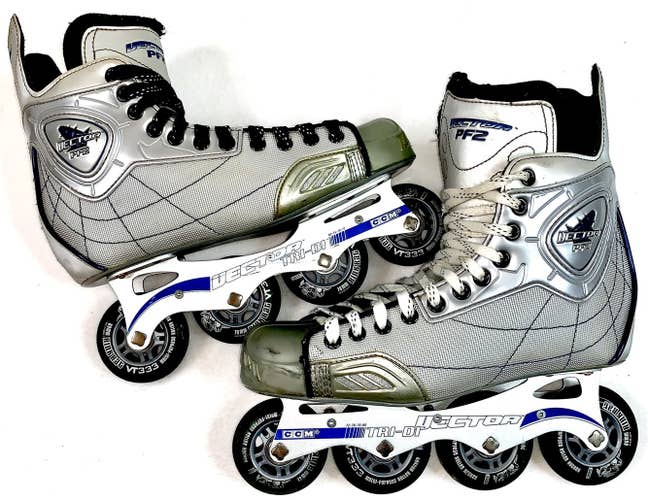 CCM Vector PF2 Inline Hockey Skates Men’s 9D Shoe Size 10.5 Rollerblades In-line