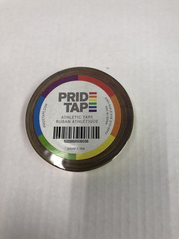  Pride Tape Awareness - Multipurpose Cotton Blend Grip for Hockey  Stick Blade and Handle Protector, Baseball Bat, Lacrosse, Equipment,  Cycling, Gear, Athletic Tape & Sports 24mm x 18m - Rainbow 