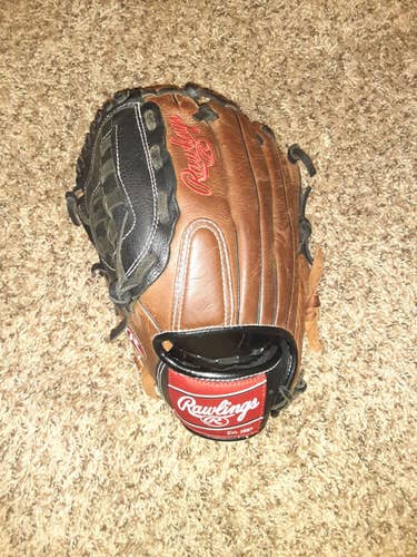 Brown Used Adult Rawlings Left Hand Throw Pitcher's Premium Series Baseball Glove 12"