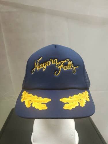 Vintage Niagara Falls Gold Leaf Mesh Trucker Snapback Hat