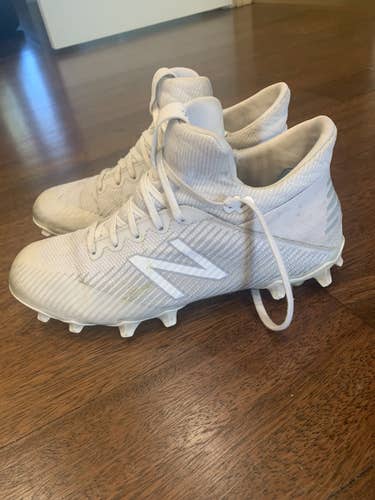 White Men's Turf Cleats High Top Freeze