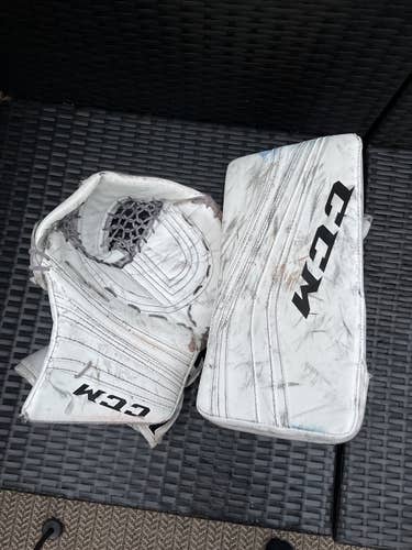White Premier R1.9 Goalie Glove And Blocker