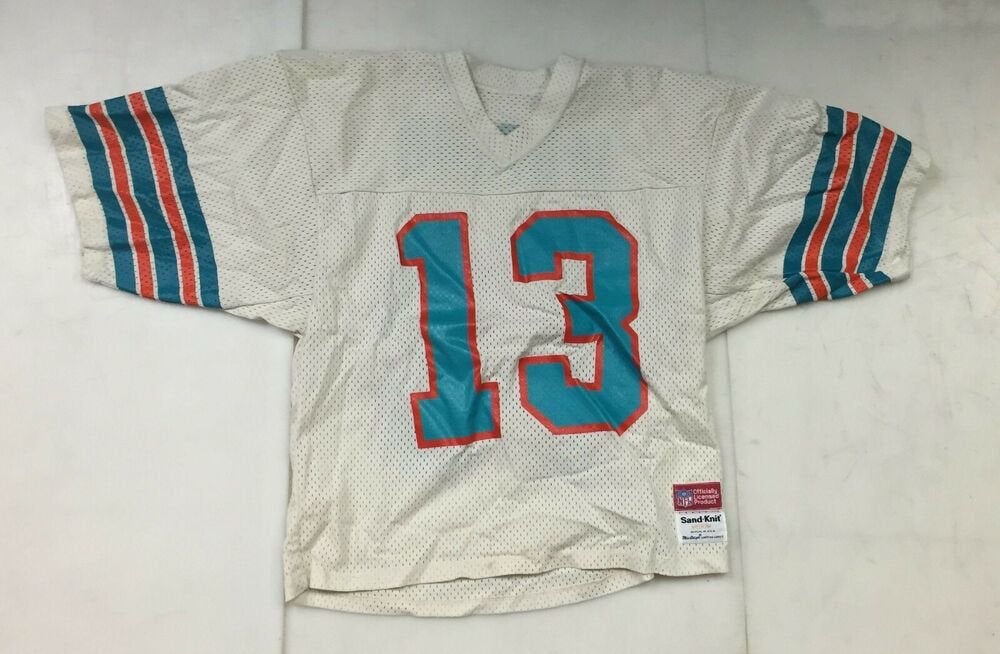 AJ Feeley Miami Dolphins Jersey Mens Medium Orange NFL Football Reebok #7